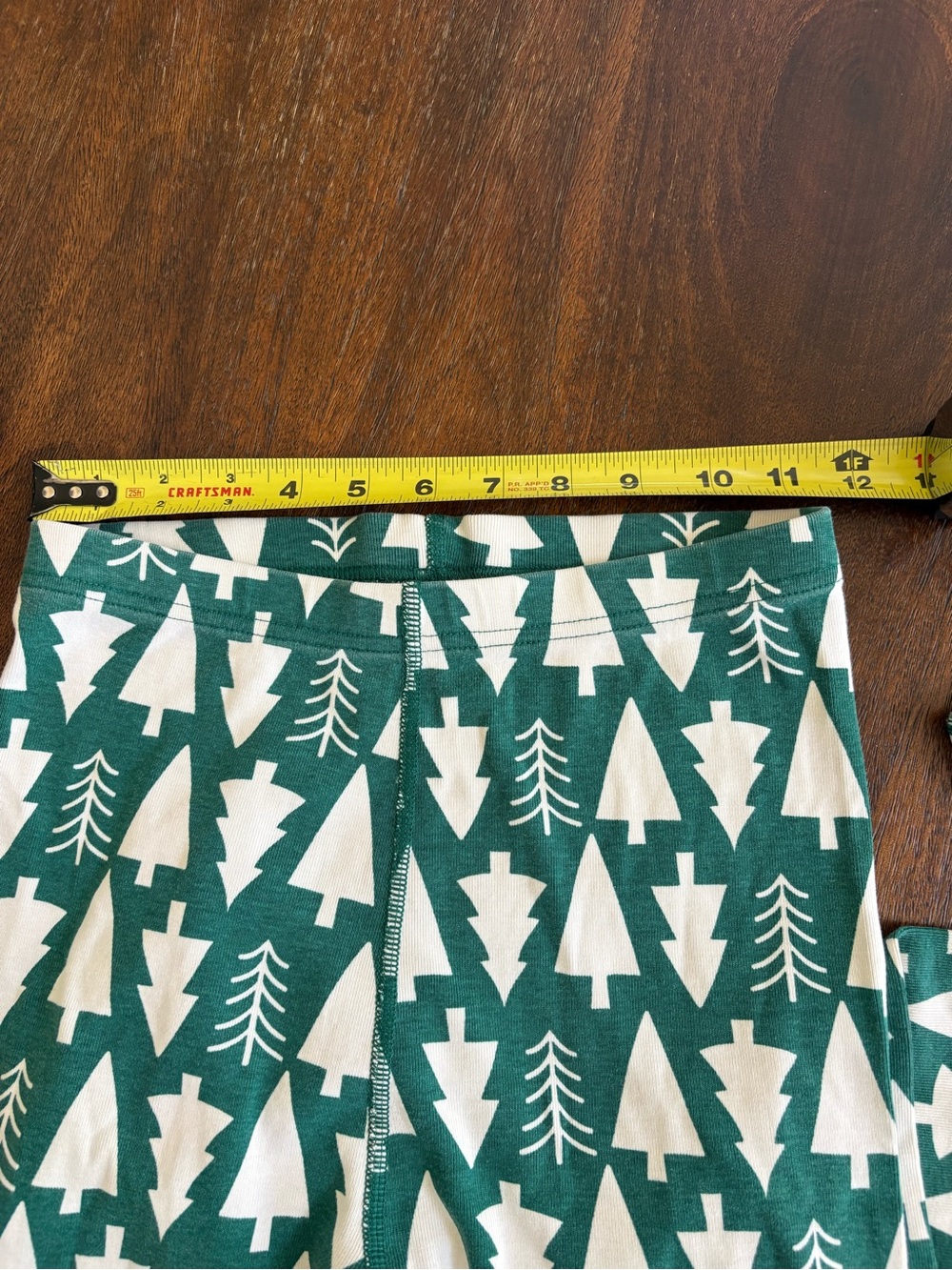 Hanna Andersson Organic Pajamas Size 160 US 14 Green Holiday Christmas Tree - Picture 6 of 9
